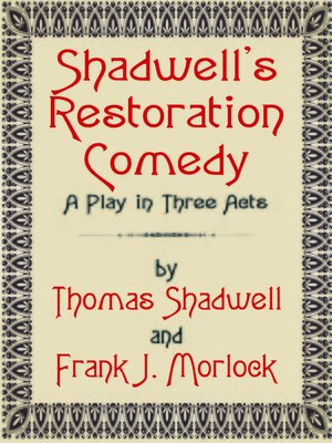 cover image of Shadwell's Restoration Comedy